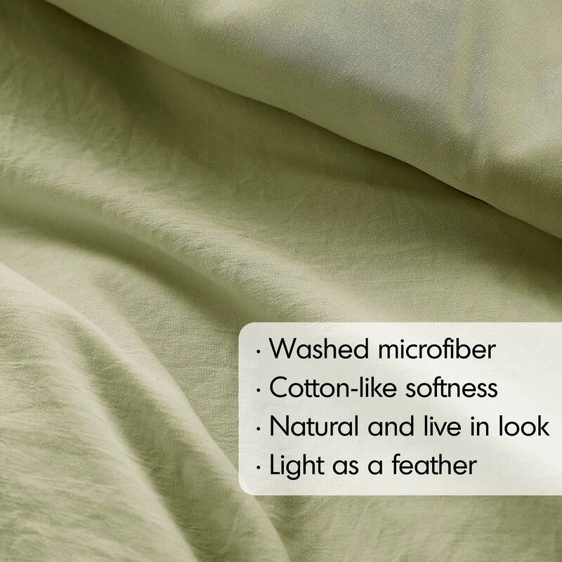 Chelsea Square Evans Pinch Pleated Soft Washed Boho Duvet Cover Set