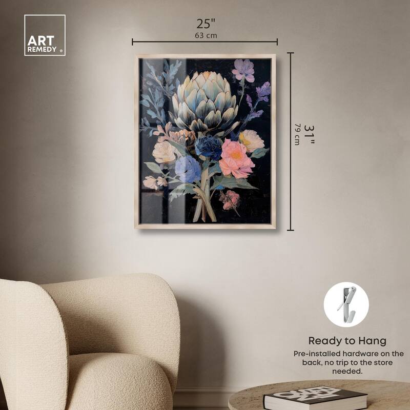 Moody Artichoke I Shadowbox by Art Remedy