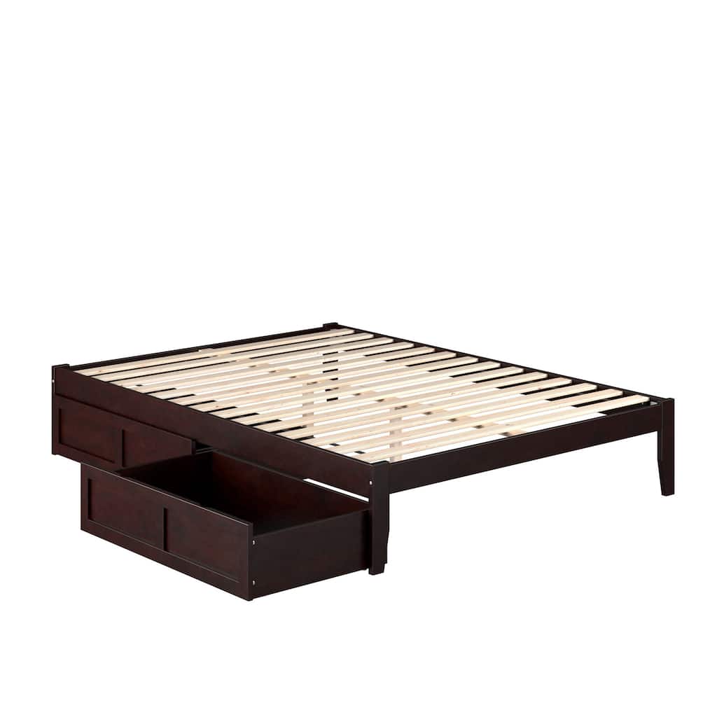 Colorado Queen Platform Bed with Storage in Espresso