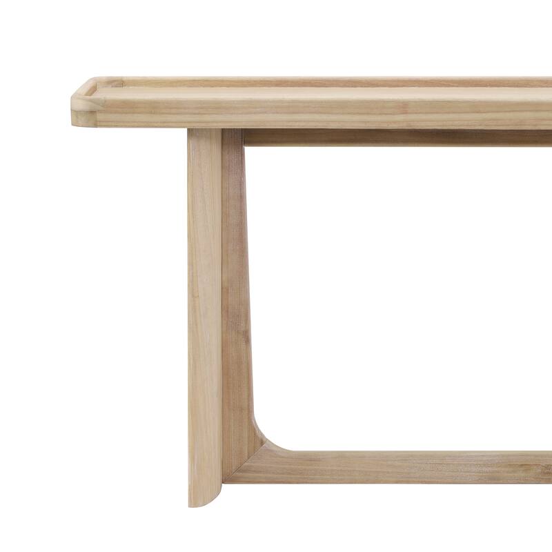 Farmhouse Console Table with Tray Top Design, Solid Wood Frame for Entryway