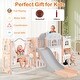 preview thumbnail 9 of 7, Gymax 10 in 1 Toddler Swing & Slide Set w/Basketball Hoop Telescope