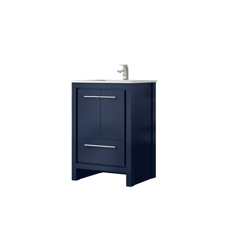 Lafarre Bath Vanity Cultured Marble Top, Sink and Brushed Nickel Faucet
