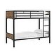 preview thumbnail 5 of 8, Walker Edison Browning Rustic Wood Twin-over-Twin Bunk Bed