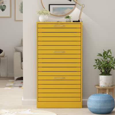 Shoe Cabinet with Flip Drawer for Entryway Rack Storage Organizer
