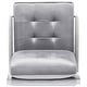 preview thumbnail 5 of 5, SAFAVIEH Mid-Century Modern Glam Walden Velvet Light Grey Club Chair - 30" x 33.5" x 34.3"
