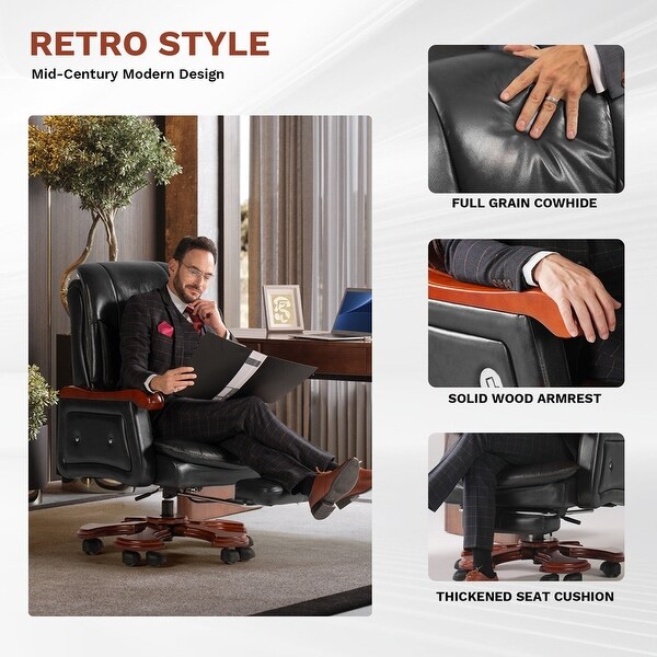 Kinnls Jones Big Tall Executive Office Chair With Massage Genuine