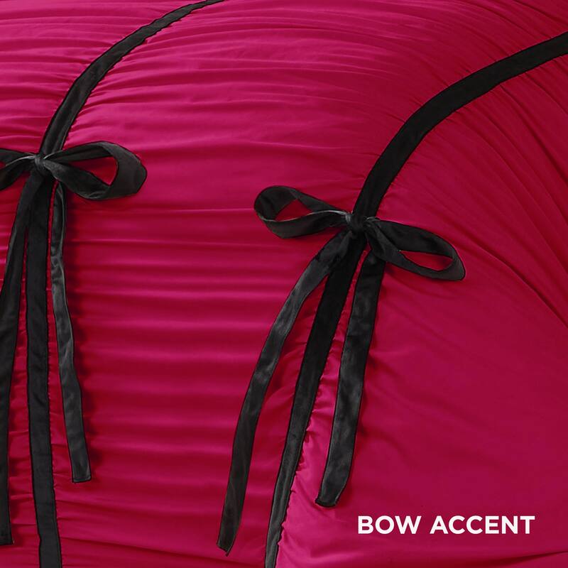 Juicy Couture Amelie Bows Ruched Comforter Sets