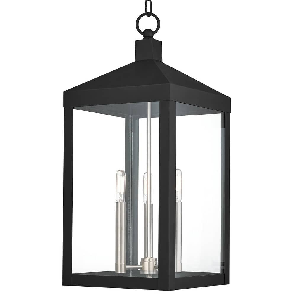 Livex Lighting Nyack 3 Light 11" Wide Outdoor Taper Candle Pendant