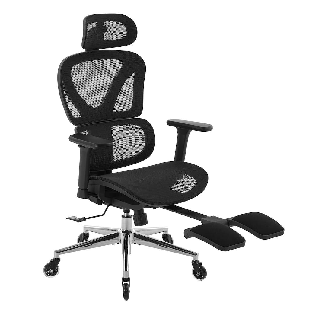 Multi-Functional Ergonomic Office Chair w/Adjustable Support&Hidden Footrest