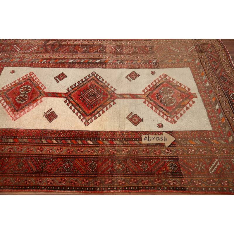 Malayer Vegetable Dye Persian Rug Hand-knotted Wool Carpet - 4'2" x 6'8"