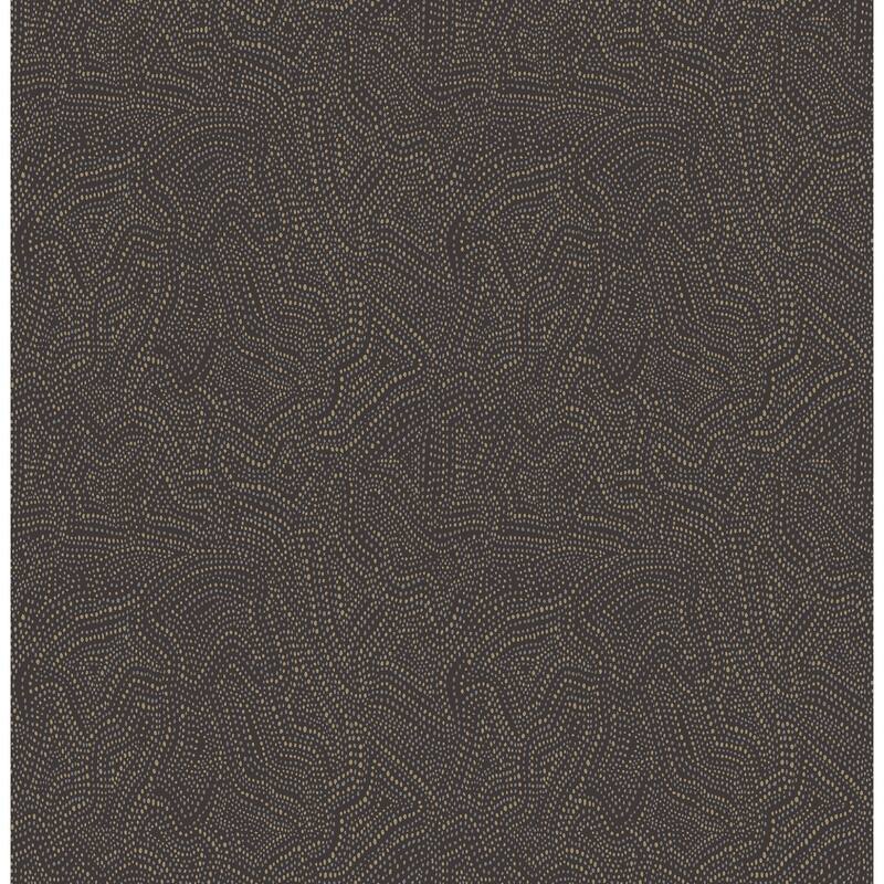 A-Street Prints Hollenback Black Dotted Abstract Wallpaper