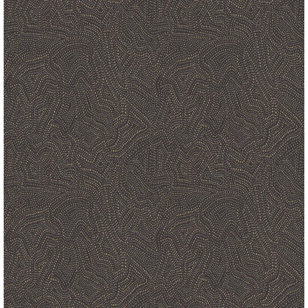 A-Street Prints Hollenback Black Dotted Abstract Wallpaper