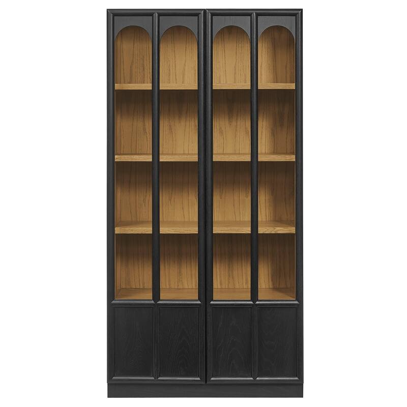 Anwen Solid Wood and Glass Display Cabinet