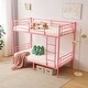 preview thumbnail 7 of 28, Twin Over Twin Bunk Bed For Kids Teens Adults, Heavy Duty Metal Bunk Bed With Ladder
