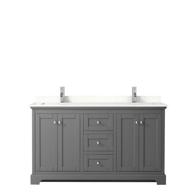 Avery 60-inch Double Vanity, Quartz Top