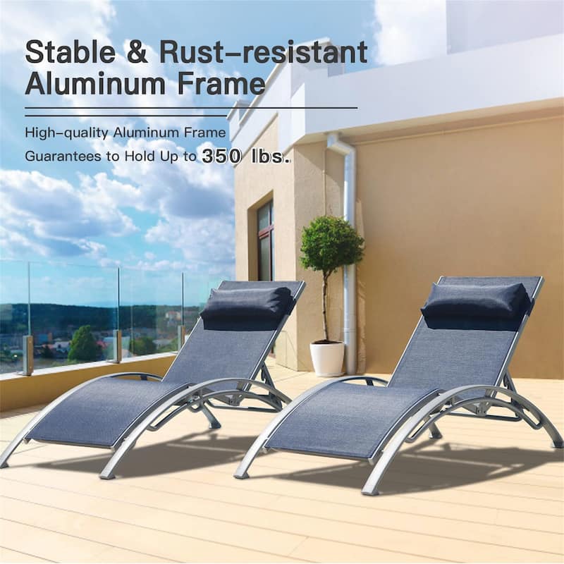 Outdoor Chaise Lounge Set of 2
