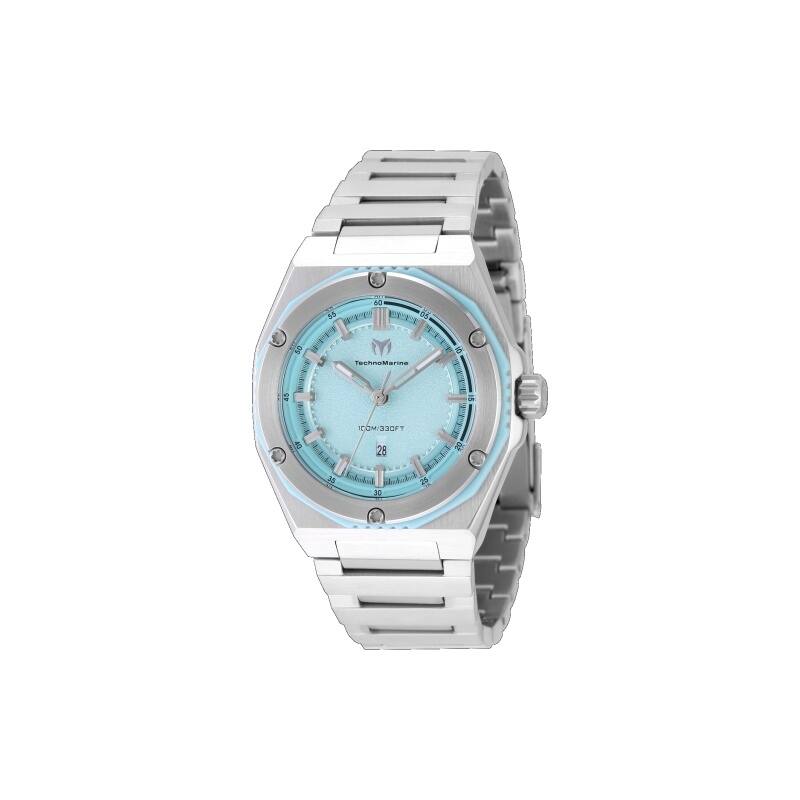 Technomarine Women's TM-416079 CORAL Quartz 3 Hand Green Dial Watch - Black