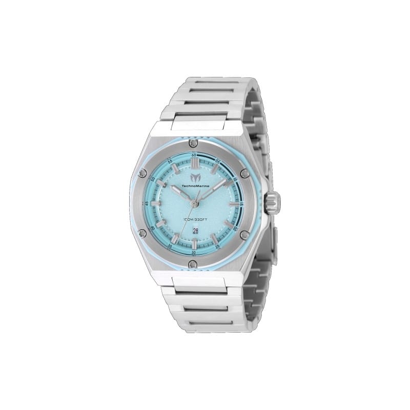 Technomarine Women's TM-416079 CORAL Quartz 3 Hand Green Dial Watch - Black