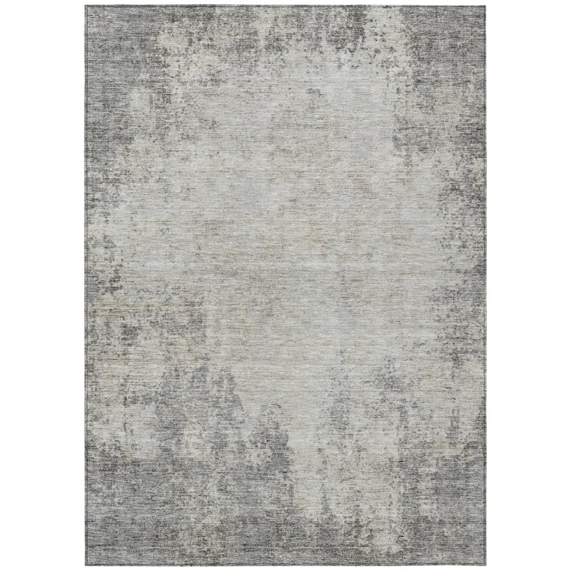 HomeRoots Abstract Transitional Rectangle Outdoor Rug