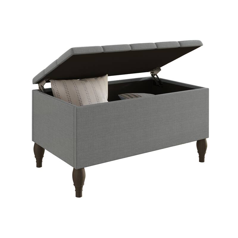 CraftPorch 2 Piece Bedroom Set in Transitional Linen Button Tufted Upholstered Bed