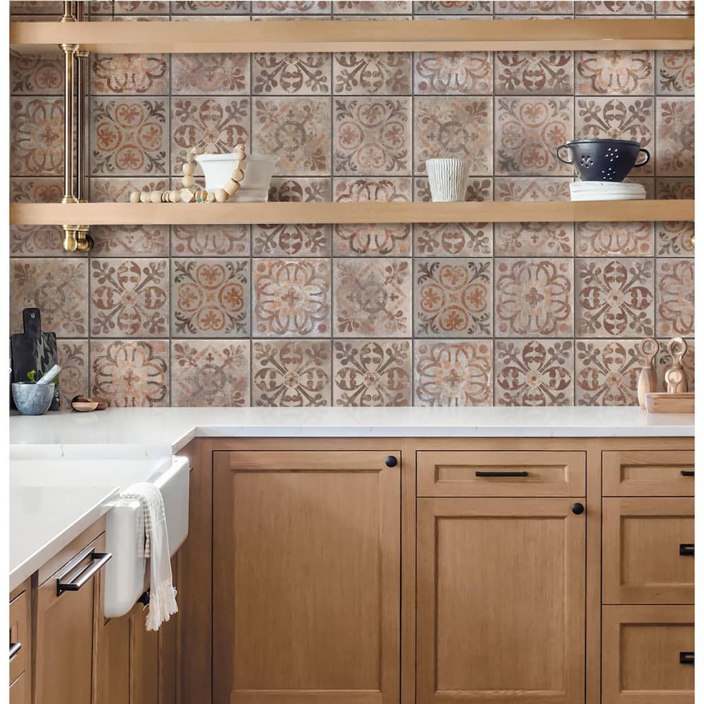 Merola Tile Americana Melrose 8-3/4" x 8-3/4" Porcelain Floor and Wall Tile