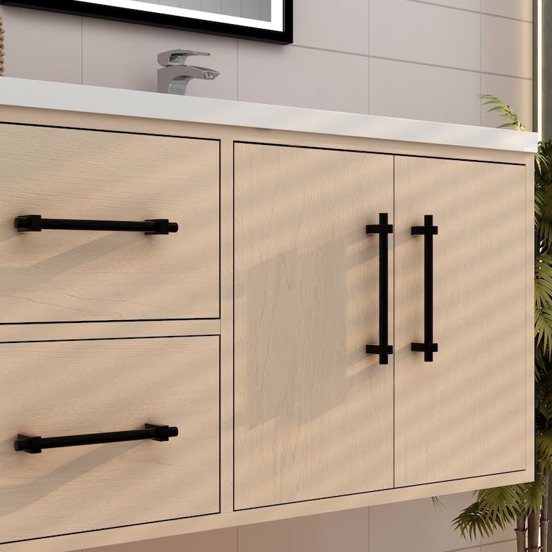 Victoria 60'' Wall-mounted Vanity with Double Reinforced Acrylic Sink
