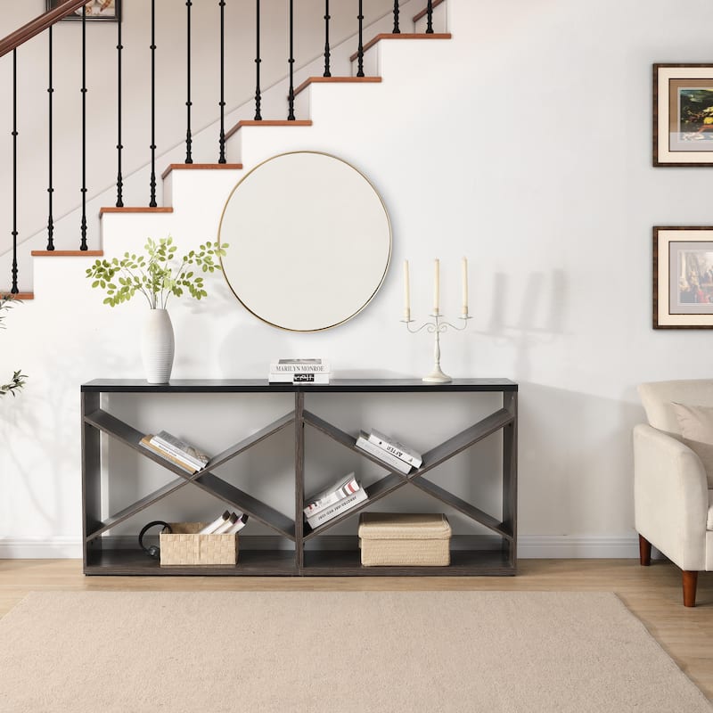70.87 inch Farmhouse Console Table