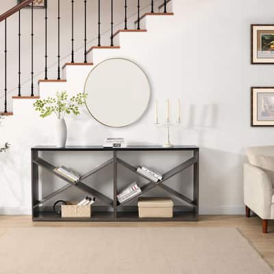 70.87 inch Farmhouse Console Table