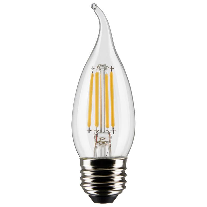5.5 Watt CA10 LED Clear Medium Base 5000K 120 Volt 2-Card - Clear