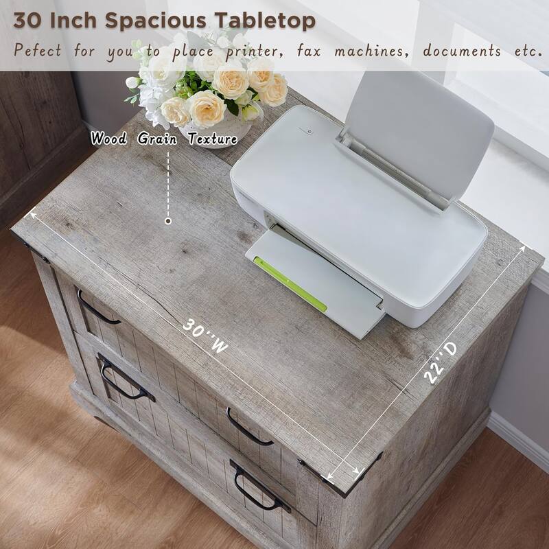 Farmhouse File Cabinet, Wood Filing Cabinets, Office Storage Cabinet