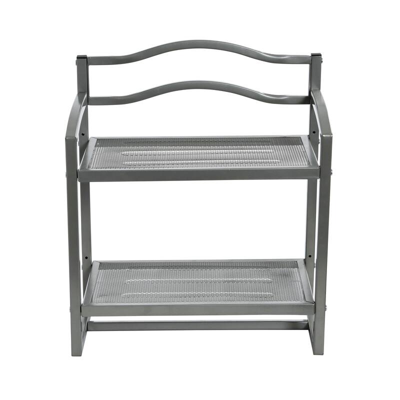 Household Essentials 2-Tier Metal Wall Mount Bathroom Storage Rack