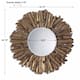 Uttermost Hemani 43" Rustic Primitive Organic Sunburst Wall Mirror