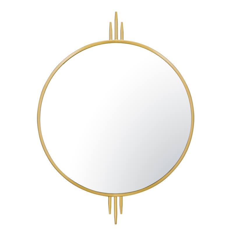 Varaluz Propaganda Round Wall Mirror - Gold