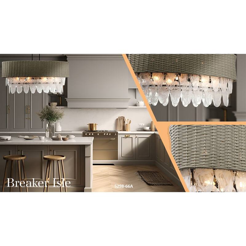 Minka Lavery 5298 Breaker Isle 12 Light 48" Wide Crystal Waterfall