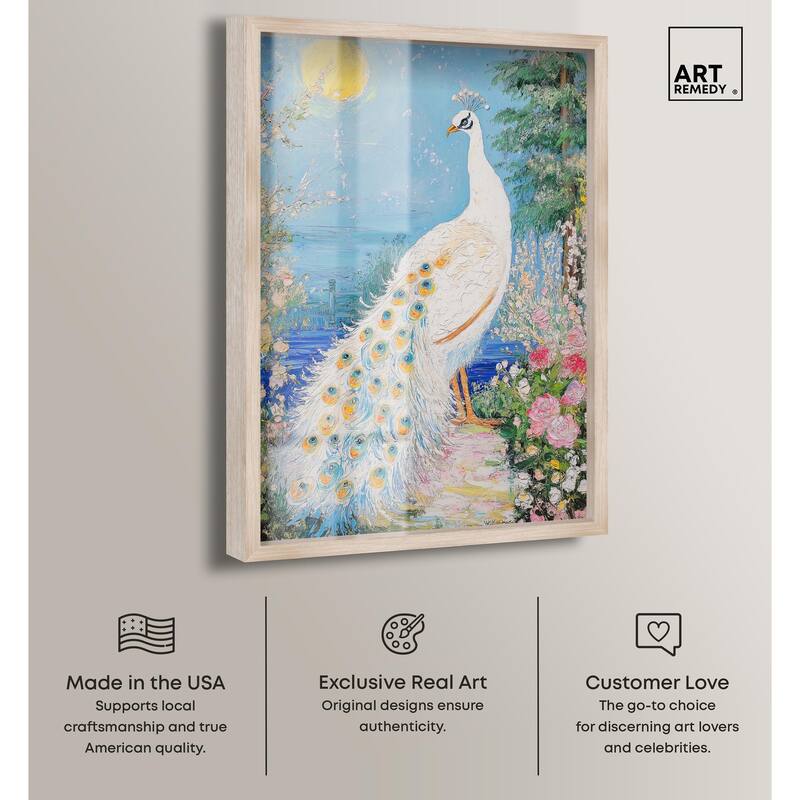 Peacock in Paradise Shadowbox by Art Remedy