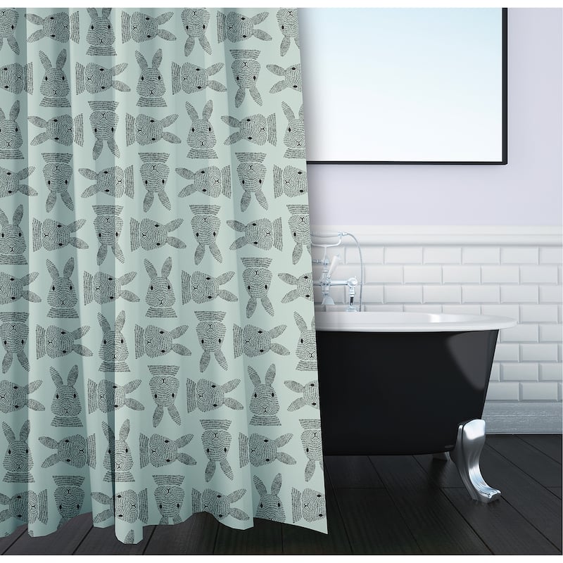 Criss Cross Bunnies Shower Curtain
