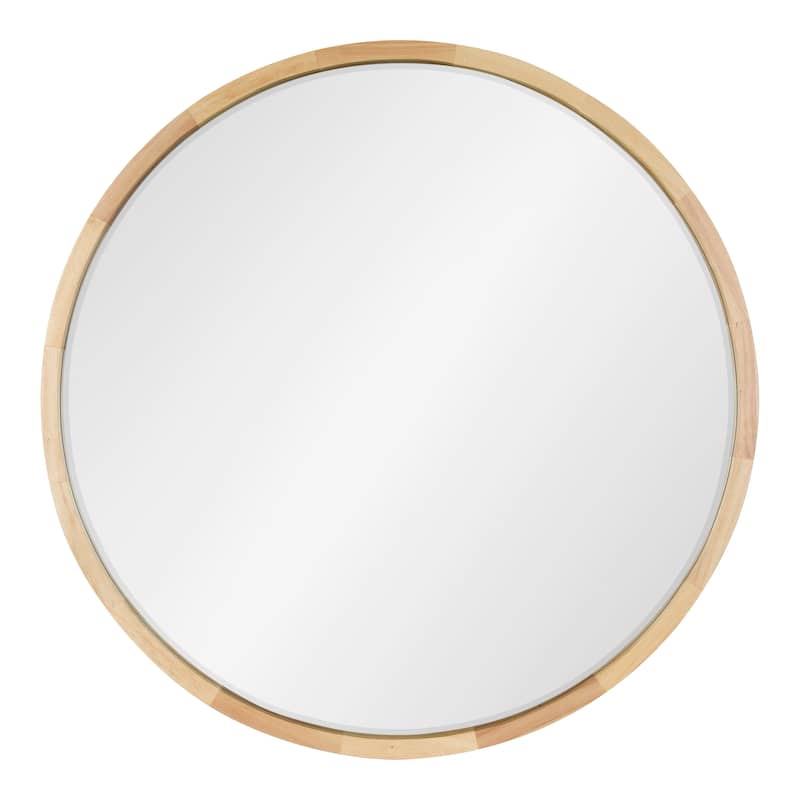 Kate and Laurel McLean Round Wood Framed Wall Mirror