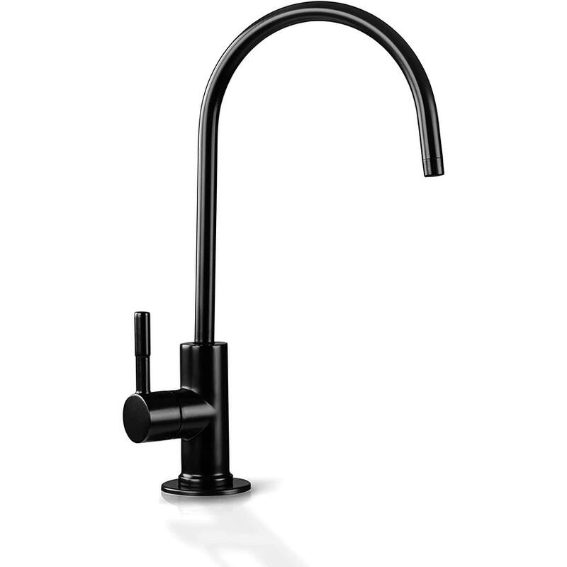 Dyconn Faucet Drinking Water Faucet for RO Filtration System Single 1/4 Connector No Air Gap - MATT BLACK