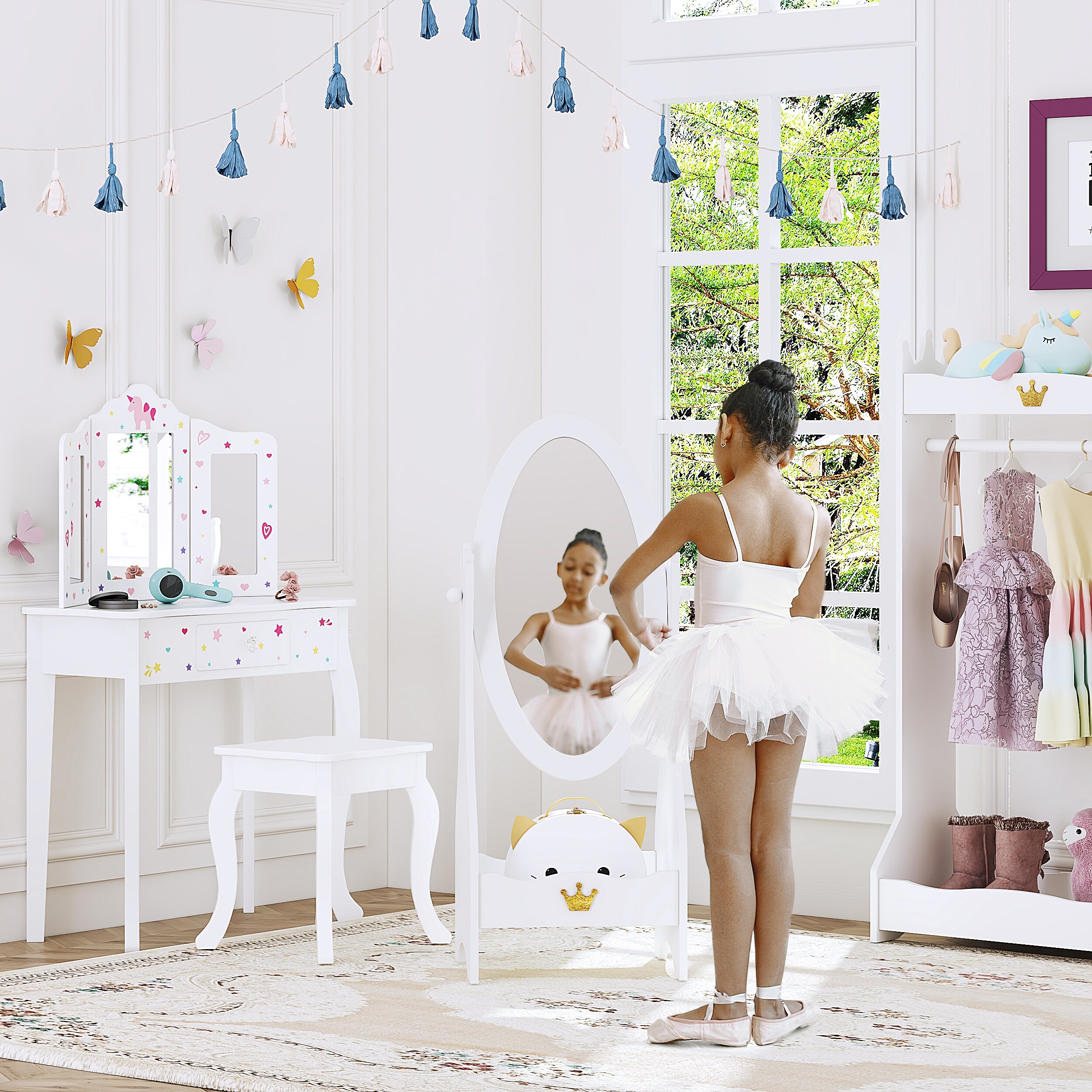 Girls dressing table mirror clearance