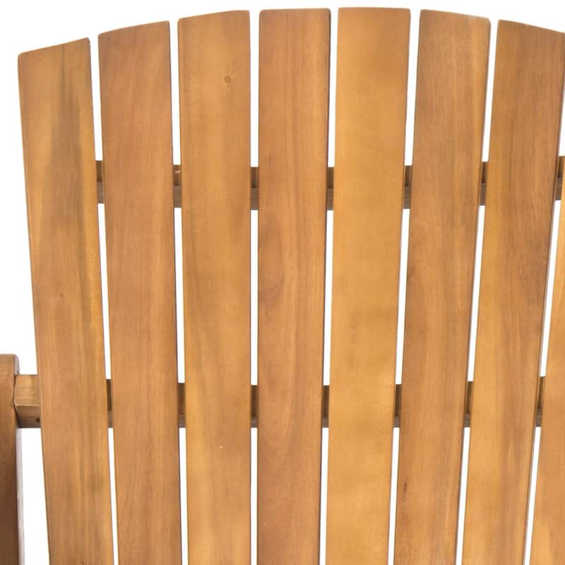 SAFAVIEH Outdoor Fanie Adirondack Acacia Wood Bench - 57Wx37Dx33H