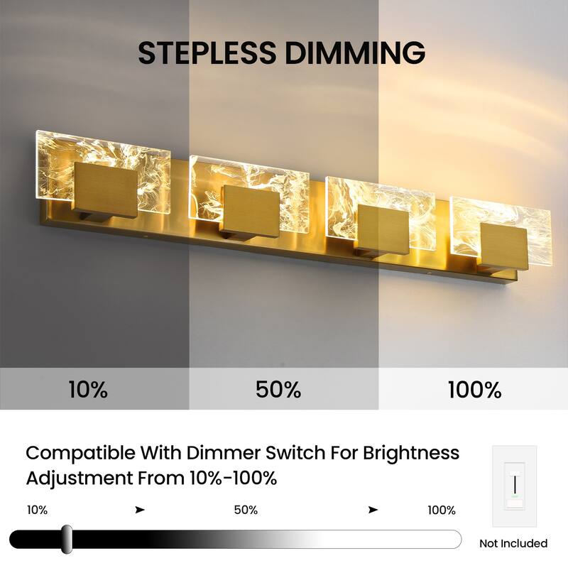 Modern Bathroom Vanity Light LED Dimmable Wall Sconce with UL Certified - 16 inches and above