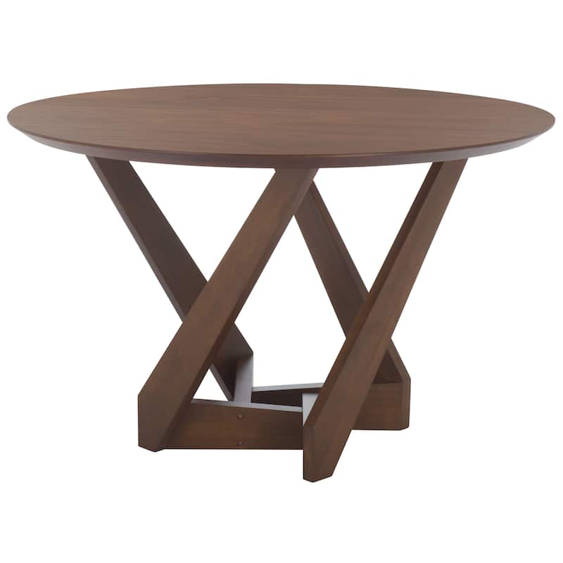 SAFAVIEH Couture Hildabryna Round Wood Dining Table - 47"W x 47"D x 30"H
