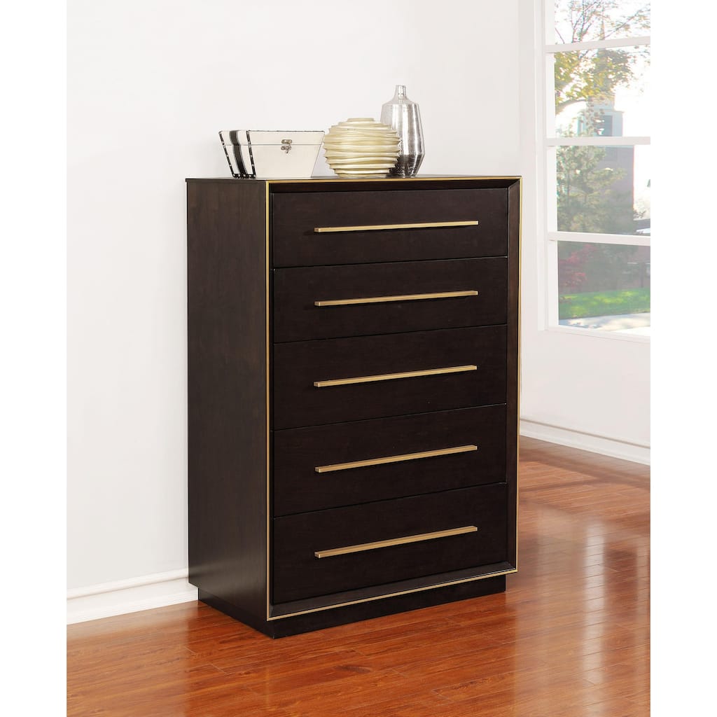 Durango 5-drawer Bedroom Chest Smoked Peppercorn