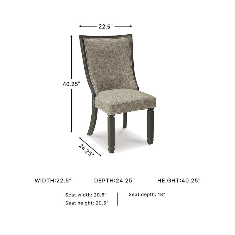 Signature Design By Ashley Tyler Creek Dining Room Chair - Set of 2 - Black/Gray