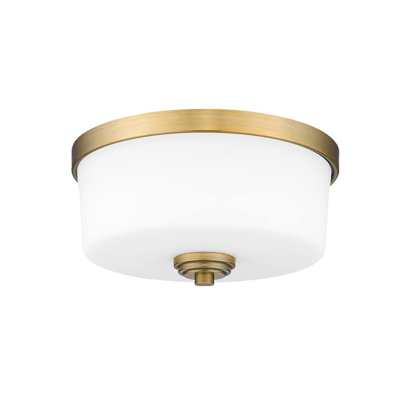 Bellevue Paula 2 Light 12" Wide Flush Mount Drum Ceiling Fixture