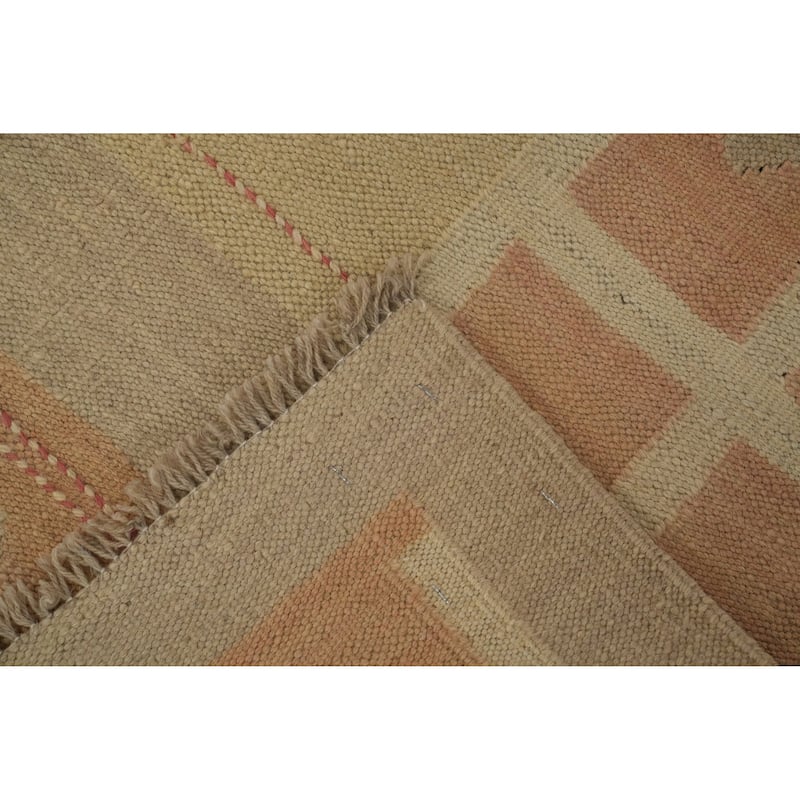 Hand Woven Southwestern Wool Brown Geometric Area Rug - 5' 11'' X 4' 0''
