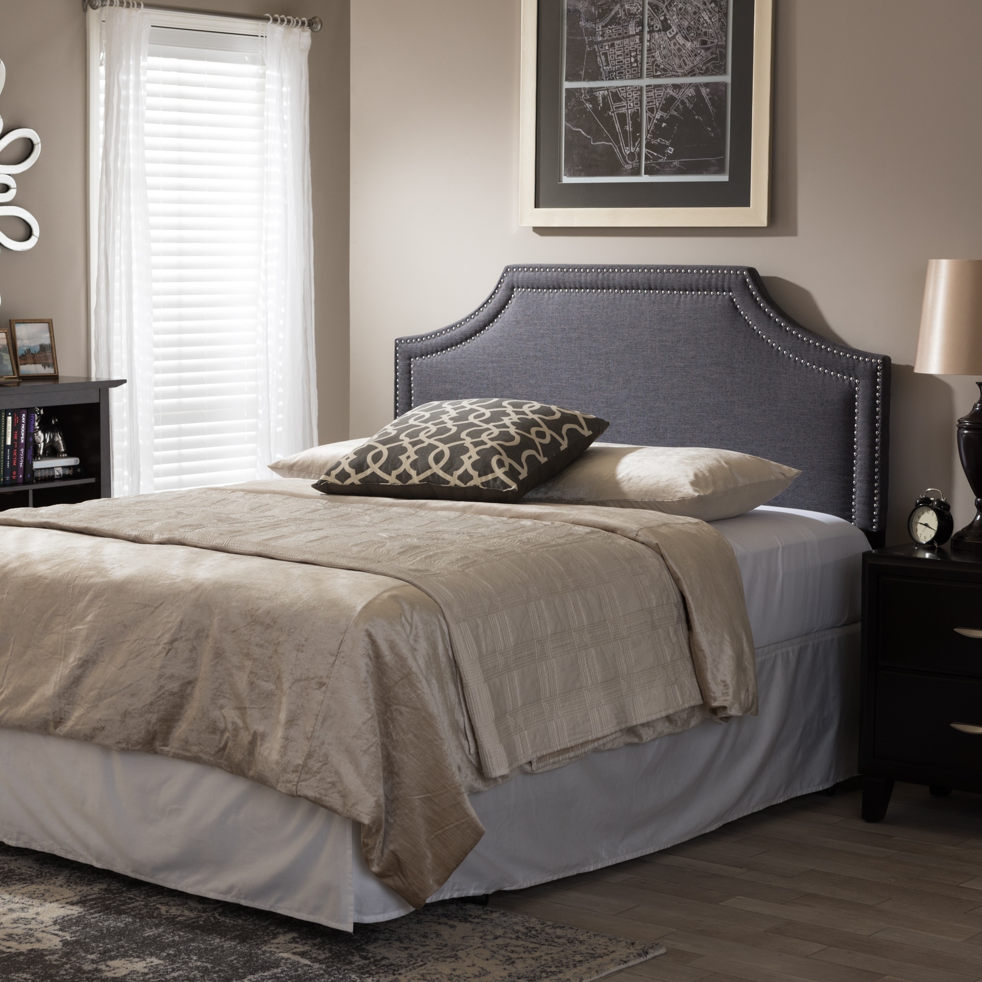 Copper Grove Daisy Fabric Upholstered Headboard