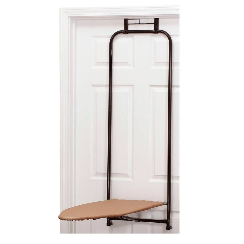 Household Essentials Over-The-Door Steeltop Ironing Board - Brown