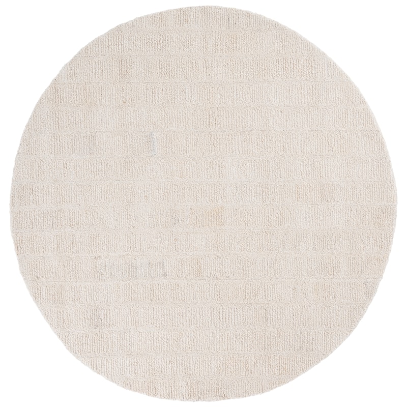 SAFAVIEH Handmade Harvest Terje Modern Contemporary Wool Rug - 6' Round - Ivory