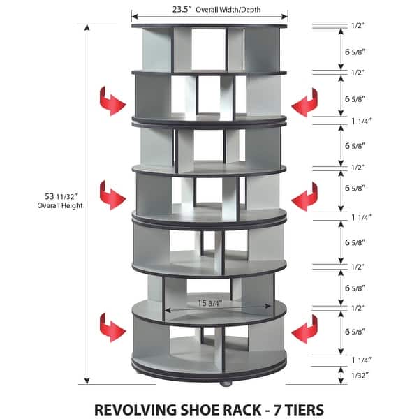 7-Tier Revolving Shoe Rack
